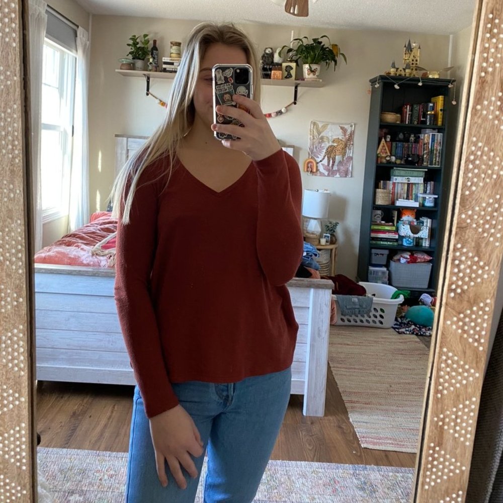 💖 3 for $35 American Eagle Soft & Sexy Plush V Neck Long Sleeve